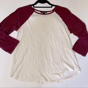 Forever 21 Maroon Baseball Tee